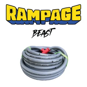 RAMP208-100: RAMPAGE BEAST 100ft Smooth Gray 1/2″ Double Wire 6200 PSI High Pressure Hose