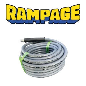 RAMP106-100: RAMPAGE 100″ Smooth Gray 3/8″ Single Wire 4300 PSI High Pressure Hose