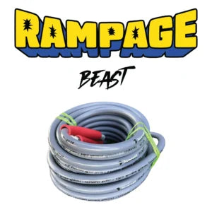 RAMP206-200: RAMPAGE BEAST 200ft Smooth Gray 3/8″ Double Wire 7300 PSI High Pressure Hose