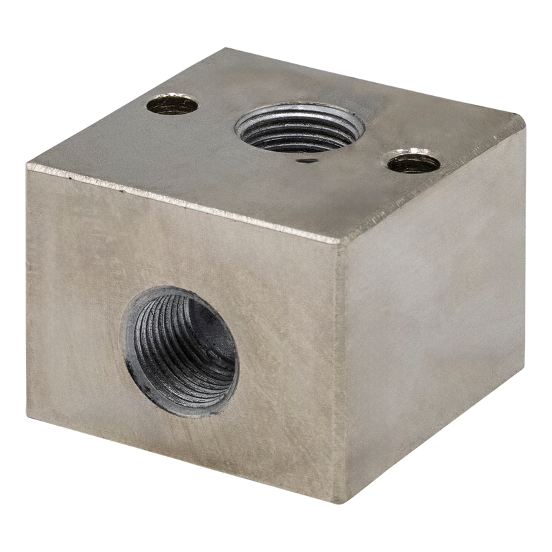 3/8 inch nickel plated steel pressure washer unloader block
