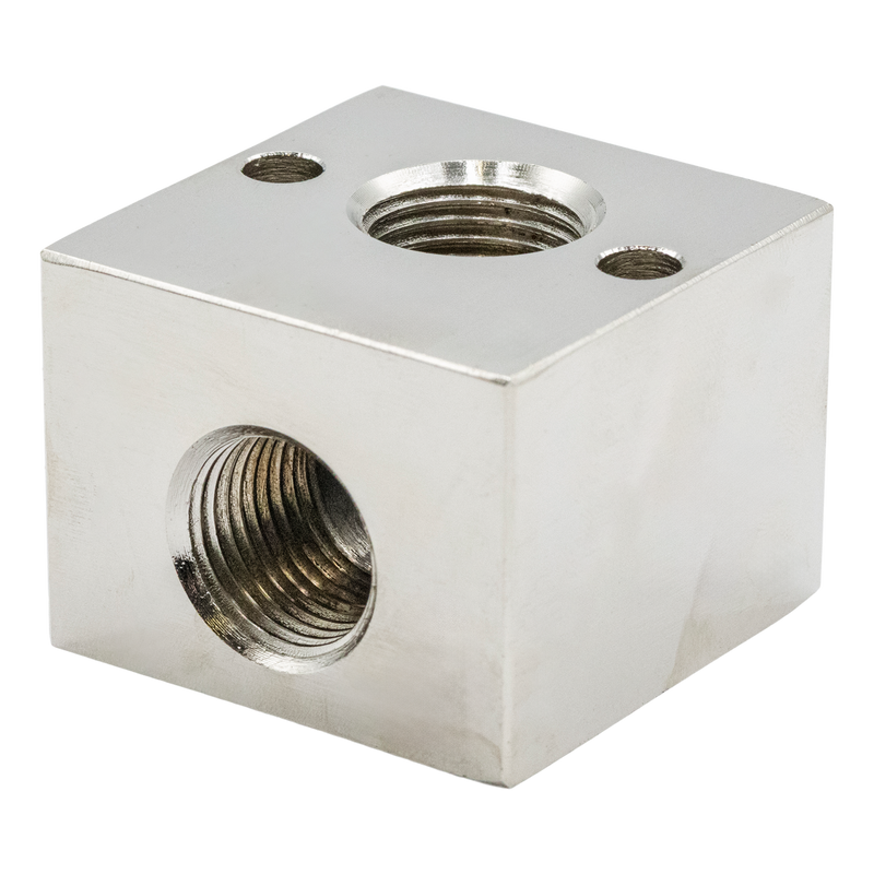 1/2 inch nickel plated steel pressure washer unloader block