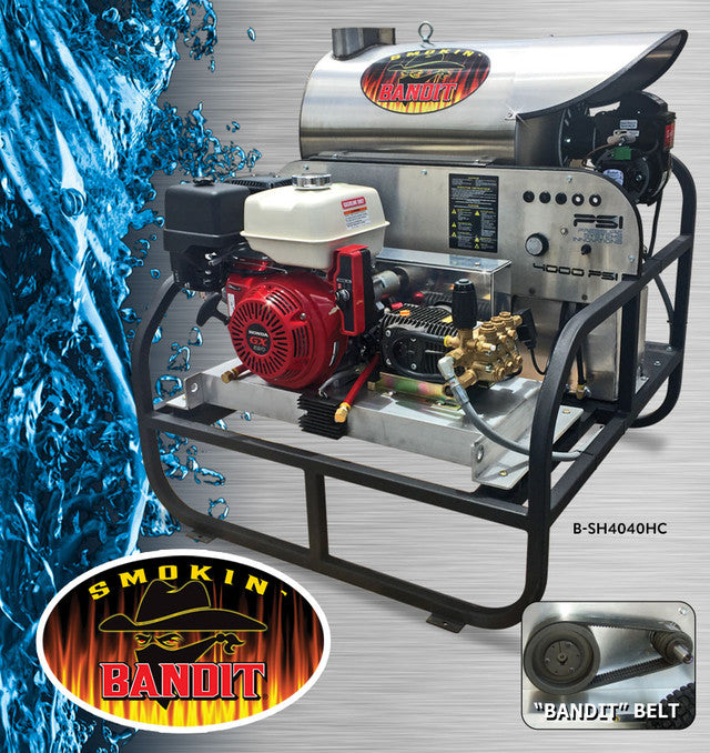 Ultra Smokin' Bandit 4000 PSI 4.0 GPM (Gas - Hot Water) Belt Drive Pressure Washer with Honda Engine