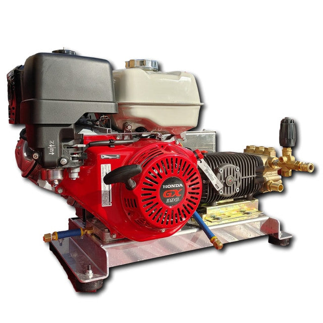 Bandit Ultra Skid 2500 PSI 8.0 GMP (Gas - Cold Water) Belt Drive "Wash Down" Pressure Washer with Honda Engine and Comet Pump