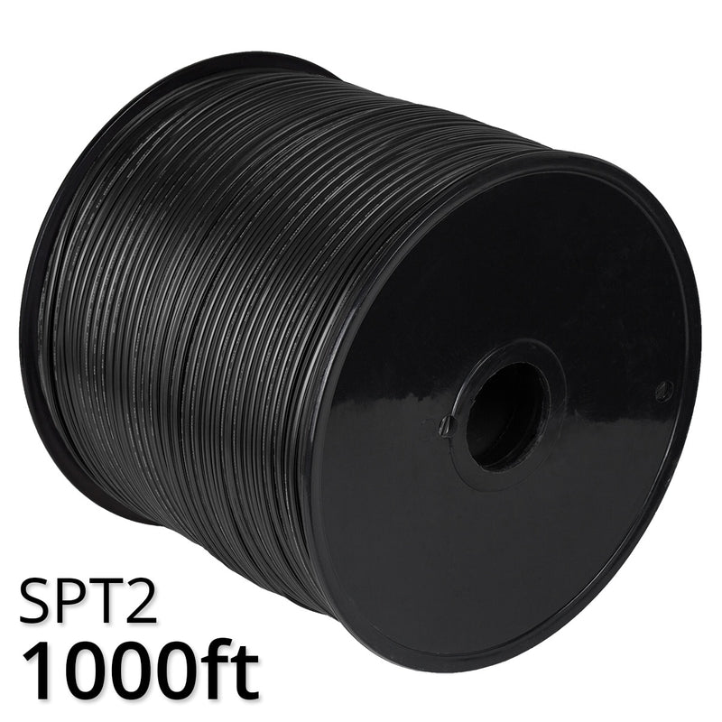 Black Outdoor Zip Cord Wire, 18 Gauge