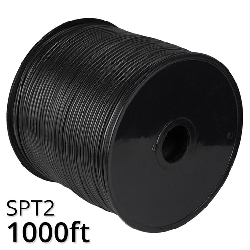 Black Outdoor Zip Cord Wire, 18 Gauge