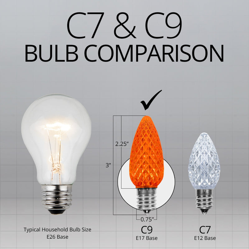 C9 Amber Kringle Traditions LED Bulbs