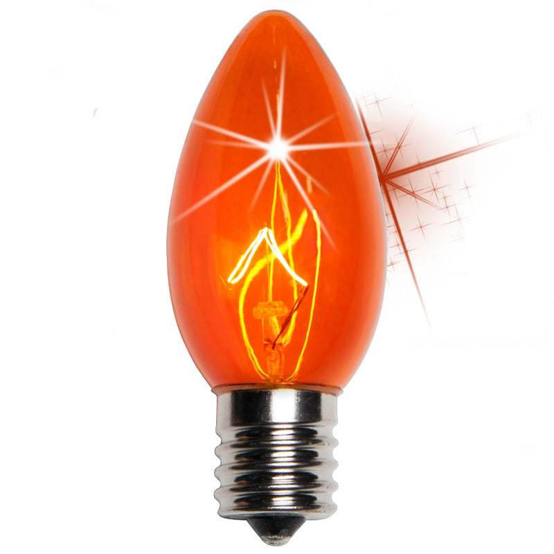 C9 Twinkle Multicolor Triple Dipped Transparent Bulbs