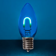 C9 Satin Glass Warm White FlexFilament LED Bulbs