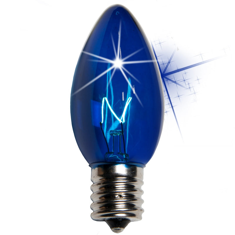 C9 Twinkle Multicolor Triple Dipped Transparent Bulbs