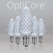 C9 Twinkle Warm White OptiCore LED Bulbs