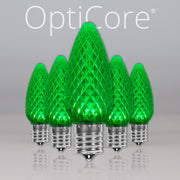 C9 Green OptiCore LED Bulbs