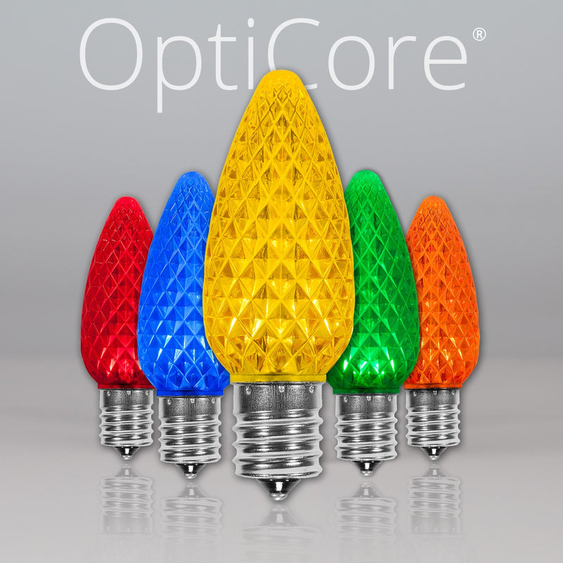 C9 Multicolor OptiCore LED Bulbs, Box of 25