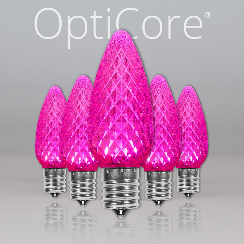 C9 Pink OptiCore LED Bulbs