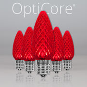 C9 Red OptiCore LED Bulbs