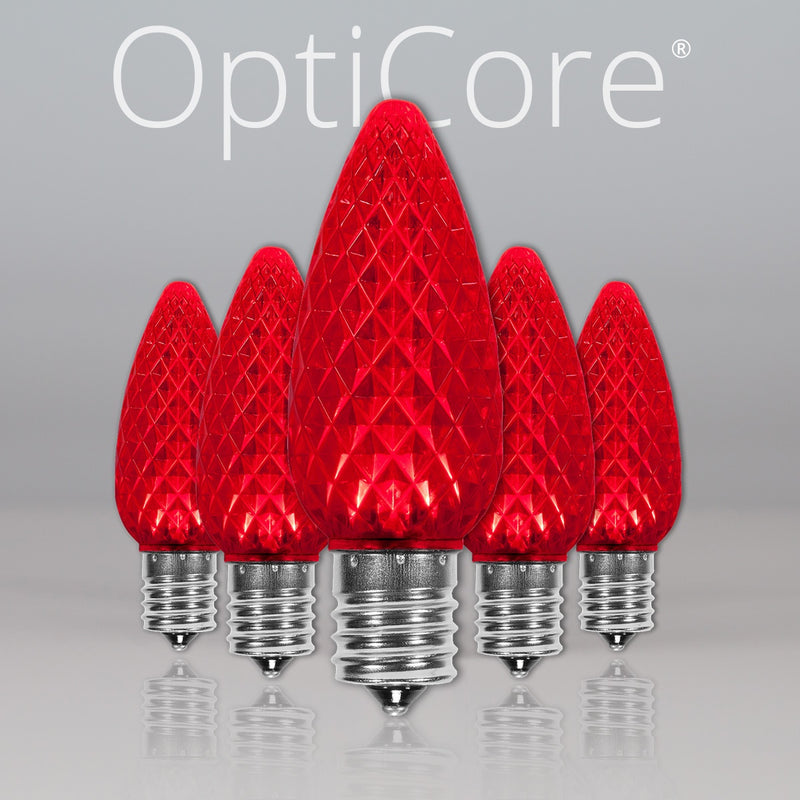 C9 Red OptiCore LED Bulbs
