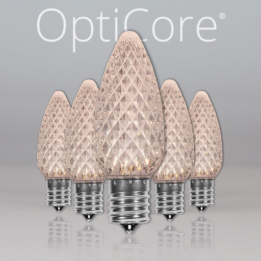 C9 Warm White OptiCore LED Bulbs, Box of 25