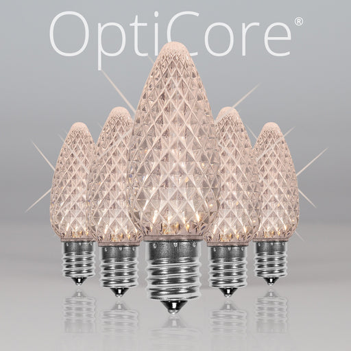 C9 Twinkle Warm White OptiCore LED Bulbs
