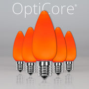 C9 Opaque Amber OptiCore LED Bulbs