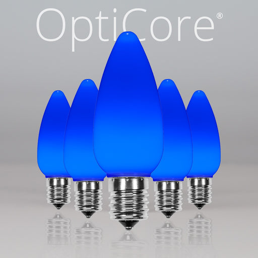 C9 Opaque Blue OptiCore LED Bulbs