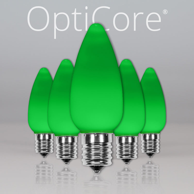 C9 Opaque Red OptiCore LED Bulbs