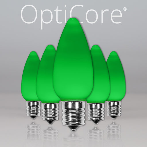 C9 Opaque Green OptiCore LED Bulbs