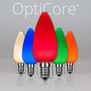 C9 Opaque Multicolor OptiCore LED Bulbs