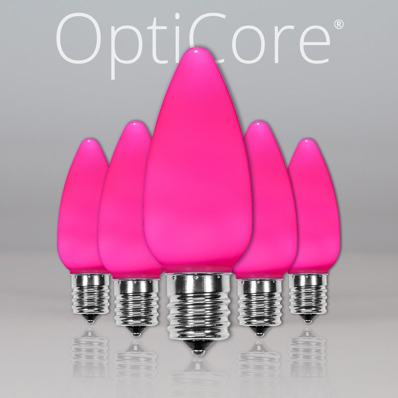 C9 Opaque Pink OptiCore LED Bulbs