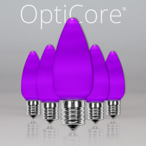 C9 Opaque Purple OptiCore LED Bulbs