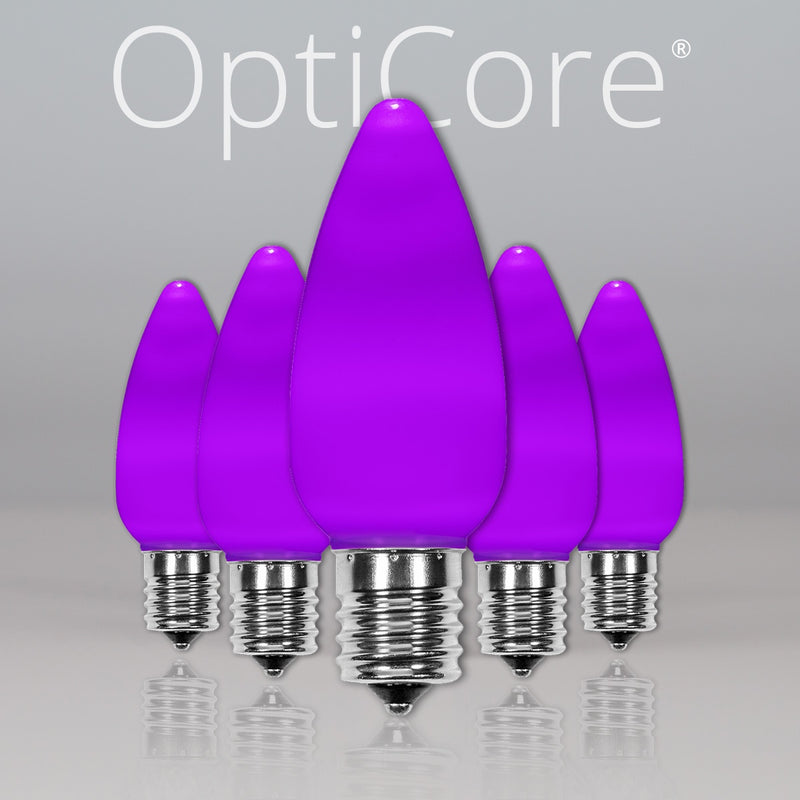 C9 Opaque Purple OptiCore LED Bulbs