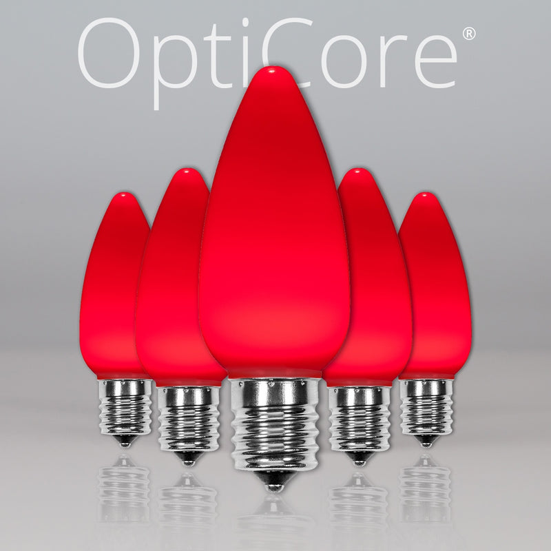 C9 Opaque Green OptiCore LED Bulbs