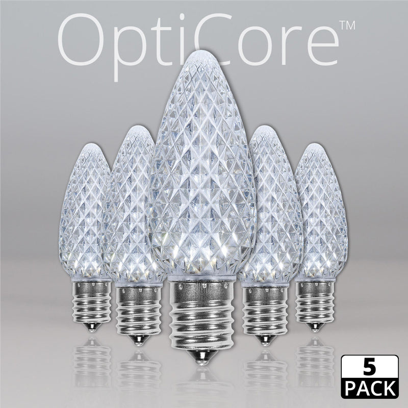 C9 Multicolor OptiCore LED Bulbs, 5-Pack