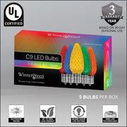 C9 Multicolor OptiCore LED Bulbs, 5-Pack