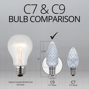 C9 Cool White OptiCore LED Bulbs, Contractor Pack