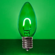 C9 Transparent Glass Blue FlexFilament LED Bulbs