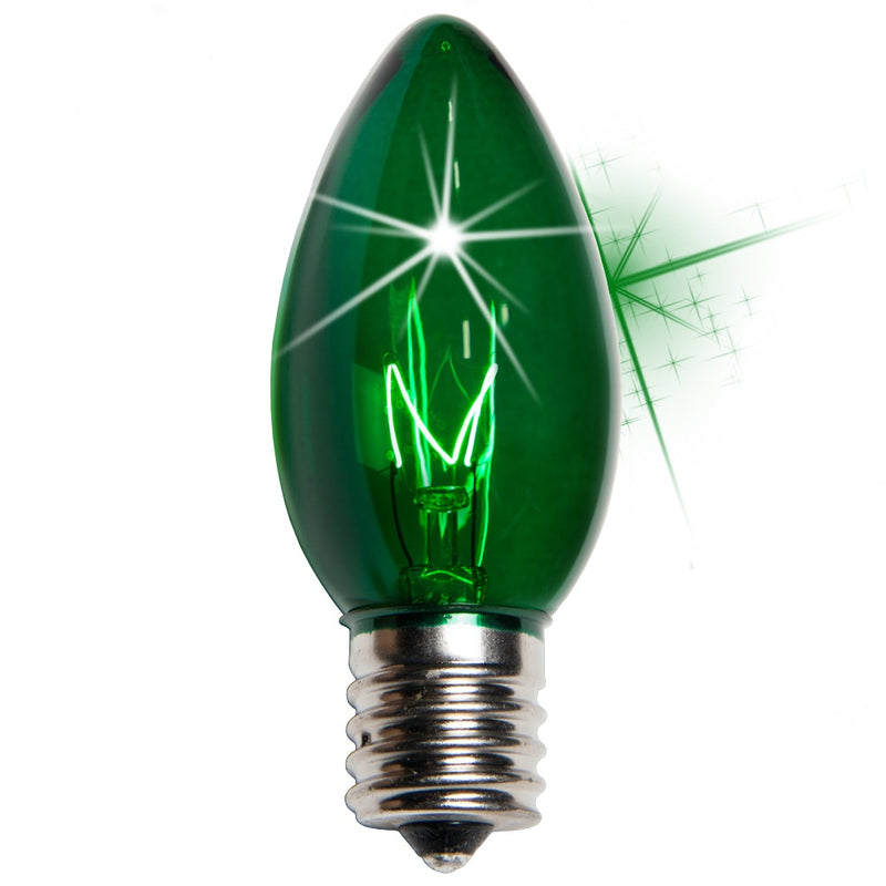 C9 Twinkle Multicolor Triple Dipped Transparent Bulbs