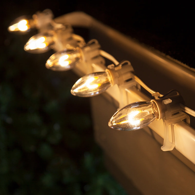 C9 Shatterproof Warm White FlexFilament LED Bulbs
