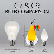 C9 Opaque Multicolor OptiCore LED Bulbs