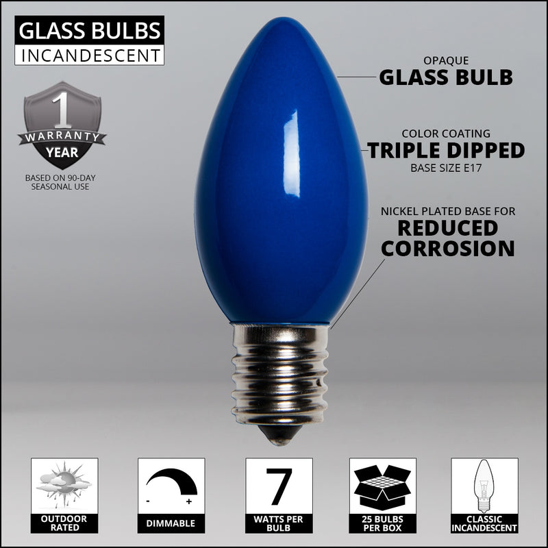 C9 Blue Opaque Bulbs