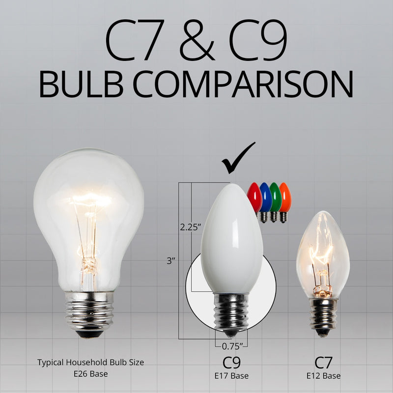 C9 Multicolor Opaque Bulbs