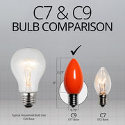 C9 Orange Opaque Bulbs