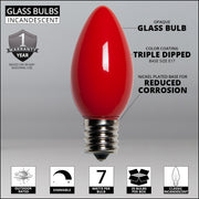 C9 Red Opaque Bulbs