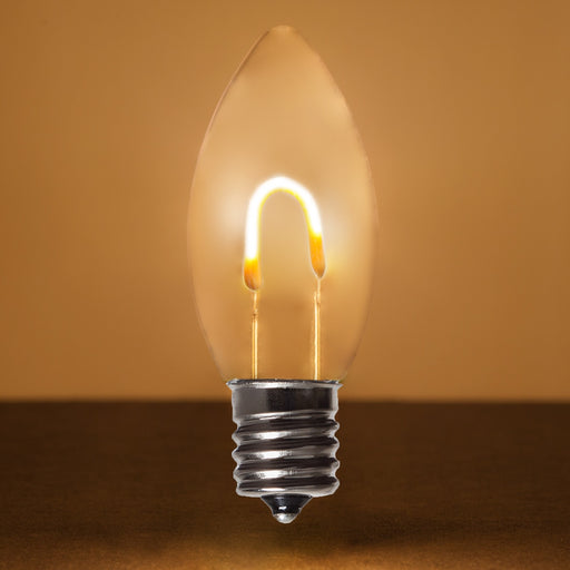 C9 Shatterproof Warm White FlexFilament LED Bulbs