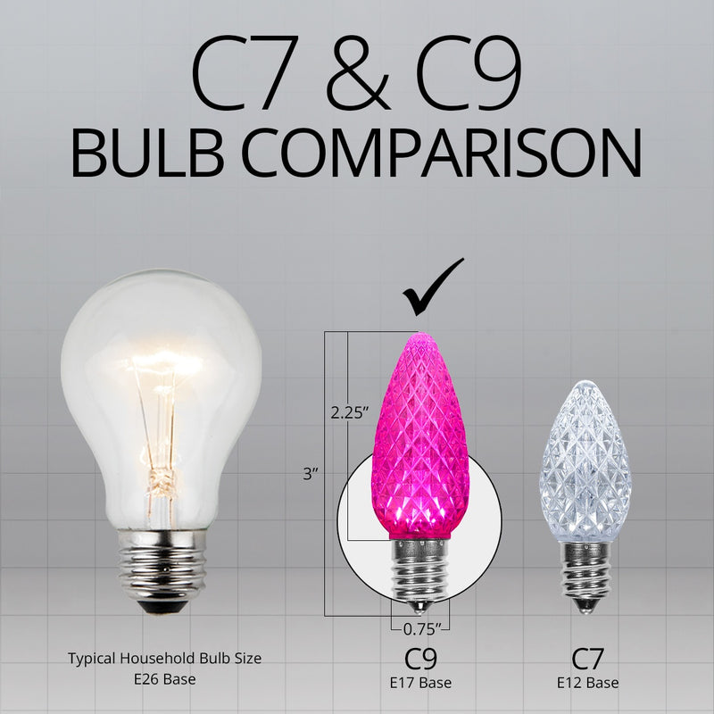 C9 Pink OptiCore LED Bulbs