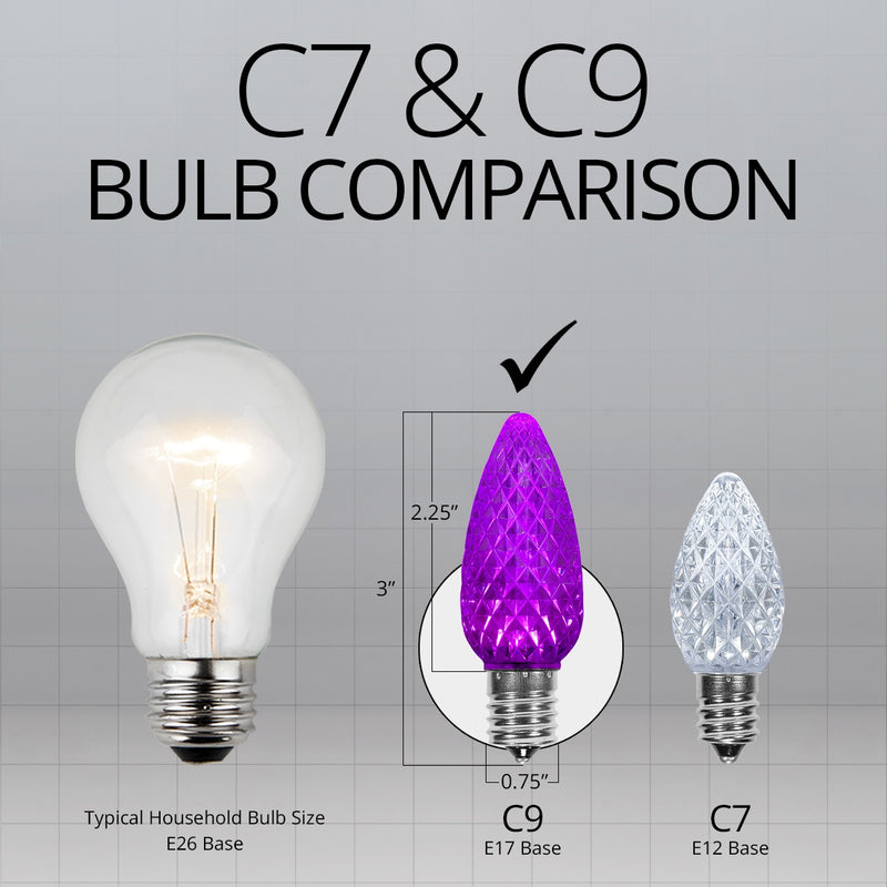 C9 Purple OptiCore LED Bulbs