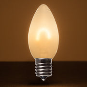 C9 Satin Glass Warm White FlexFilament LED Bulbs