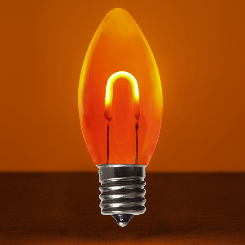 C9 Transparent Shatterproof Blue FlexFilament LED Bulbs