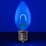 C9 Transparent Shatterproof Amber FlexFilament LED Bulbs