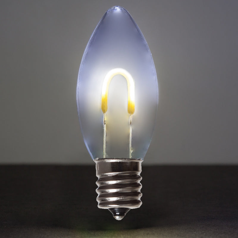 C9 Shatterproof Warm White FlexFilament LED Bulbs
