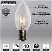 C9 Clear Transparent Bulbs