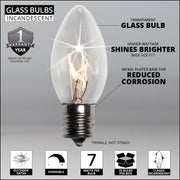 C9 Twinkle Clear Transparent Bulbs